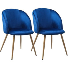 Buybyroom Set of 2 Dining Room Chairs, Living Room Chairs, Upholstered Chairs, Kitchen Chairs, Velvet Chairs with Backrest for Kitchen, Dining