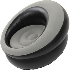 Focket Inflatable Couch, Flocked Air Sofa, Portable Inflatable Chair, Waterproof Inflatable Sofa, Outdoor Lounge Chair, Beach Chair, Camping Chairs for Hiking, Music Festivals (Grey)