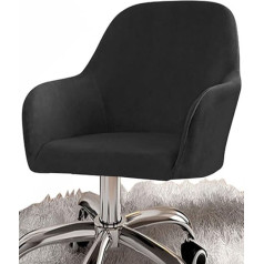 ZZDZW Stretch Velvet Chair Covers, Set of 6, Set of 4, Chair Cover with Armrests, Black, White, Grey, Elastic Flannel Chair Covers, Chair Covers, Chair Throw, Protective Cover, Office Chair