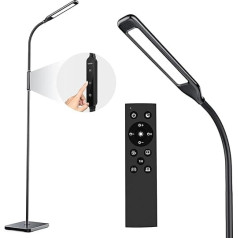 ‎Lastar LASTAR LED Floor Lamp, 550 Lumens with Adjustable 3000K-6500K Colour Temperature & 5 Brightness Levels, 1H Timer & Memory Function Floor Lamps with Remote Control and Touch Control for Living Room
