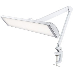 ‎Neatfi Neatfi Ultra LED Touch Control Task Lamp, 3,500 Lumens, 6500K, 45W, 270 Pieces SMD LED, 66 cm Wide Lamp, 5 Brightness Levels, Dimmable (Non-CCT with Clamp, White)