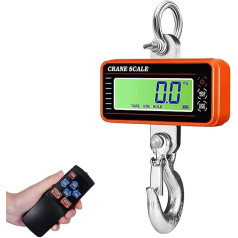 Memows Hanging Scales with Remote Control, 1500 kg, 3000 lbs, Digital Hanging Scale, Electronic Crane Scale, Train Scales with Precise Sensor & LCD Display, Wild Scales Mini Scales with Hooks for Farm,