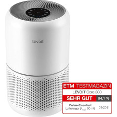 Levoit Air Purifier HEPA Air Filter for Allergy Sufferers, Air Purifier Against Mould, Dust, Pollen, Odours, Pet Hair, 4 Replacement Filters to Choose From, CADR 187 m³/h for 40 m² Smoking Room, Timer