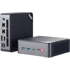 Awow Mini PC Windows 11 Pro Intel Gen12 N100 Quad Core 3.40GHz, 8GB DDR5 4800MHz 512GB M.2 SSD Mini Desktop Computer, Micro PC Dual Display HDMI DP 4K@60Hz Dual Gigabit Ethernet, WiFi5