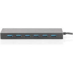 usb 3.0 centrmezgls / hub 7xusb 3.0 superspeed, aktīvs, alumīnija da-70241-1