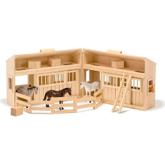 Melissa & Doug | Tragbare Faltscheune aus Holz | Für Jungen oder Mädchen | 3+