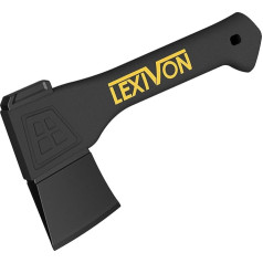 Lexivon LX-V9 Axe, Length 23 cm, Small Hatchet for Outdoors, Garden, Firewood, Building, Chopping, Survival, Camping, with Ergonomic Handle, Protective Cover, Lightweight Fibreglass Composite Style