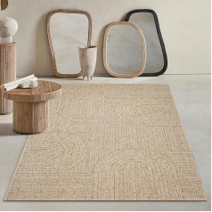 Mia's Soil Rugs, Weatherproof Indoor and Outdoor Rug in Natural Jute Look, Weatherproof, Suitable for Patio and Garden, Approx. 80 x 250 cm