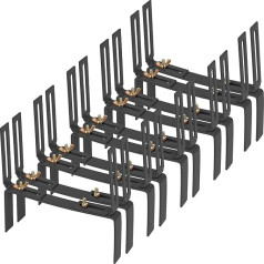 5 Pairs of Flower Box Holders, Anthracite, 2 Pieces, Standard H-Shape Box Holder, Balcony Box Holder