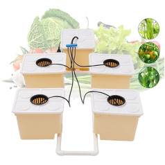 HINOPY 11L Hydroponic Grow System Kit, 5 Buckets Hydroponics Garden Hydroponic Growing System Kit for Home Indoor Hydroponic Growing System