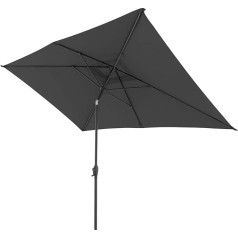 Doppler Jack Parasol 300 x 200 cm in Dark Grey - Rectangular Parasol for Balcony and Patio - Folding Umbrella - Large Balcony Parasol - Crank Umbrella - Tilting Garden Umbrella