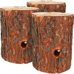 COM-FOUR® 3 x Swedish Fire with Lighting Wick, Fin Torch for Campfire Romance and as Outdoor Hobs, Tree Torch, Garden Torch