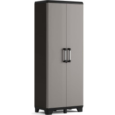 Keter Storage Cabinet Shelves Black Grey Plastic Garden Cabinet