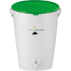 GARANTIA Urban Composter 15 Litre Green with Lid and Compost Spray
