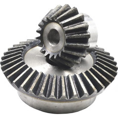 ZHENGGUIFANG ZGF-BR 2 Pieces 1:1.5 Taper Gear 2.7 Modulus18 Teeth + 27T Inner Hole 12 mm 90 Degree Drive Commuation Steel Gears Screw M4/5