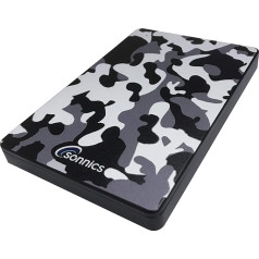 Sonnics 1TB Grey Camo External Portable Hard Drive Type C USB 3.1 Compatible with Windows PC, Mac, Smart TV, Xbox One/Series X and PS4/PS5