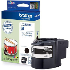 Brother LC22UBK Original XL Ink Cartridge LC-22UBK Black for Brother MFC-J985DW and DCP-J785DW 2400 Pages