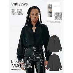 Vikisews Marcia Sewing Pattern - Blouse Sizes: US 2-20