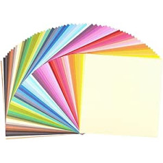 Florence Cardstock Papier, Farbenmix, 216 Gramm/m², Quadratisch, 30,5 x 30,5 cm, 60 Stück, Textur, für Scrapbooking, Kartenherstellung, Stanzen und andere Papierbasteleien