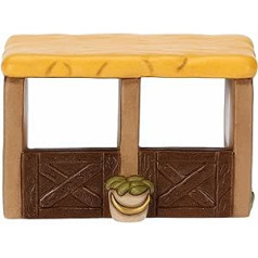 THUN - Nativity Scene 2022 - Nativity Stable for Horses Made of Ceramic, Hand-Decorated, Classic Nativity Scene - 15 x 10.5 x 10 cm H