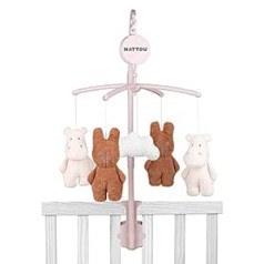Nattou Susie and Bonnie Musical Toy with Musical Toy Made of Cotton and Polyester (Terry), Rabbit and Hippo, Soft Lake Song 