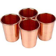 Set of 4 Small Solid Copper Moscow Mule Shot Glasses 2 Ounce.