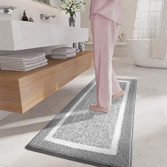 Color&Geometry Soft Microfibre Bath Mat, Non-Slip Bathroom Rug, Machine Washable, Water Absorbing Bath Mat, High Pile Rugs for Shower, Bathroom