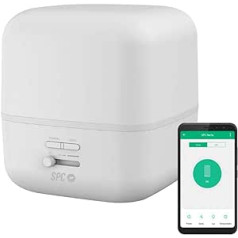 SPC Nerta Aroma Diffuser, Luftbefeuchter, Luftreiniger und Smart Wi – Fi Nachtlicht (400 ml, Dauer von 11-26 Stunden, LED in 7 Farben, Steuerung über App Lot)