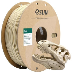 eSUN PLA+ Filament, 1.75 mm, 3D Printer PLA Plus Filament, Dimensional Accuracy +/- 0.03 mm, 1 kg Spool, 3D Printing Filament for 3D Printer, Bone White