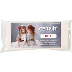 Cernit CE0950500425C - Block Modelliermasse (Polymer) DOLL, ofenhärtend, sofort gebrauchsfähig, 500g, ideal für DIY, Puppen & Figuren, für Einsteiger & Hobbykünstler, Rosabeige, 1 Stück