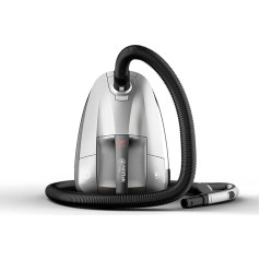 Nilfisk Elite Vacuum Cleaner - Floor Vacuum Cleaner - Carpet Vacuum Cleaner - Upholstery Vacuum Cleaner - Anti-Allergen with HEPA Filter - Anti-Mites and Pet Hair - Silver (SICL14E08A2-B-HFN)