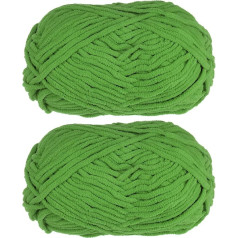 sourcing map 2 Skeins Chenille Yarn Velvet Blanket Yarn 2 x 100g 6 Super Bulky Polyester Soft Knitting for Crochet Weaving Bag Scarf Hat Dark Green
