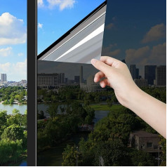 Concus-T Window Film Self-Adhesive Sun Protection Film UV Protection 99% Black, 60x200cm