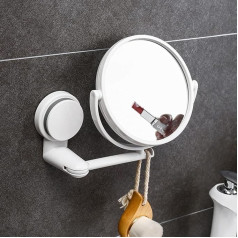 Hosoncovy Suction Cup Wall Mirror Bathroom Mirror Makeup Mirror Wall Hanging Mirror 360° Adjustable Double-Sided Magnifying Mirror Desktop Mirror Table Mirror