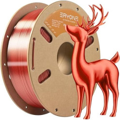 ERYONE Ultra Silk PLA Filament for 3D Printers, 1.75 mm+/-0.03 mm, 1 kg/Spool, Red Copper