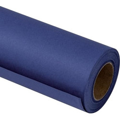 RUSPEPA Kraft Paper Roll - 44.5cm x 10m - Recyclable Paper, Perfect for Wrapping, Crafting, Packaging, Flooring, Storage Material, Package, Table Runner, Light Navy Blue