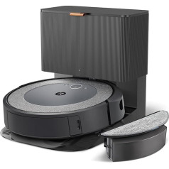 iRobot Roomba Combo i5+ (i557860) Vacuum Cleaner & Washing Robot 2-in-1 with Car Drain Station - WiFi Connection - Rubber Brushes - Cartography, Memory, Fits - Voice Assistant Compatible