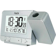 Riloer Projection Alarm Clock, Digital Ceiling Clock with Temperature and USB Charger, Large Digital Display, Snooze, Sleep Timer, 12/24H Setting for Bedroom, Black