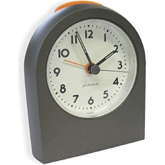 TFA Dostmann Pick Me Up Electronic Alarm Clock, 98.1051.10, Luminous Hands/Dial, Alarm with Snooze Function, Graphite