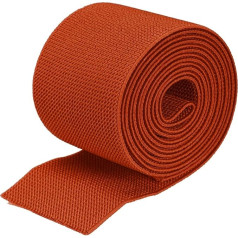 sourcing map Double Sided 2.8 Inch Flat 2 Yards Knit Elastic Spool Heavy Stretch Band Orange for Sewing Waistband