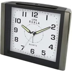 UMR Ruhla Quartz Alarm Clock with Cresendo Alarm Grey