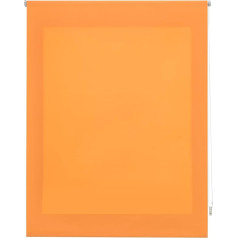 INTERBLIND Premium roller blind, translucent, smooth, 160 x 175 cm (width x height), fabric dimensions 157 x 170 cm, translucent, orange, premium window blind
