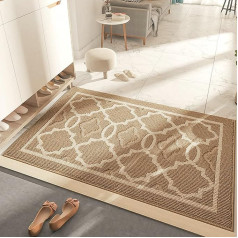 comfoyar Indoor Doormat, Floor Mats, Non-Slip, Water Absorbent, Machine Washable for Indoor Outdoor Entrance, Front, Back Door, Hallway (60 x 90 cm, Beige)