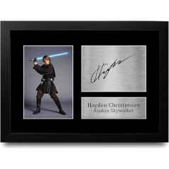 HWC Trading Hayden Christensen A4 Framed Signed Printed Autographs Picture Print Photo Display Gift For Star Wars Anakin Skywalker Film Fans