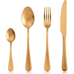 Sharecook 24 Piece Matt Gold Stainless Steel Cutlery Set
