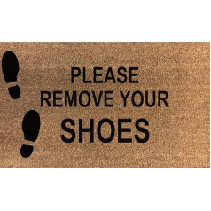 70 cm x 40 cm Please remove your shoes printed internal coir mat, doormat STENCILED