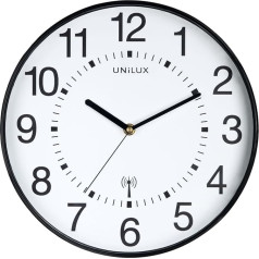 Unilux Funk-Wanduhr Maxi Wave, 37,5cm, schwarz