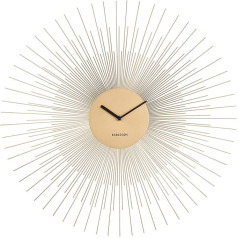Karlsson Peony Wall Clock Steel L Gold Diameter 60 cm Height 3.5 cm