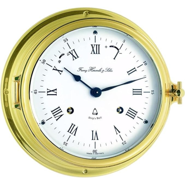 Hermle 35065-000132 Schiffsuhr, Messing, Gold, 18cm x 18cm x 10 cm