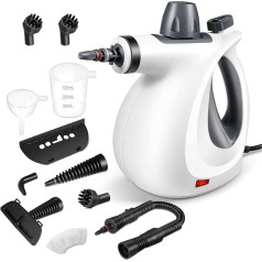 Steam Cleaner, 1050 W Handheld Steam Cleaner with 11 Accessories, 3.5 Bar Steam Pressure Steam Cleaner Handheld Device with 350 ml, 230°F Steam Cleaner for All Furniture, Carpets, Bathrooms, Sofa,
